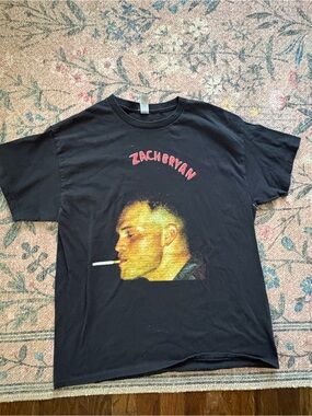 Size large Zach Bryan official merch American Heartbreak black tshirt